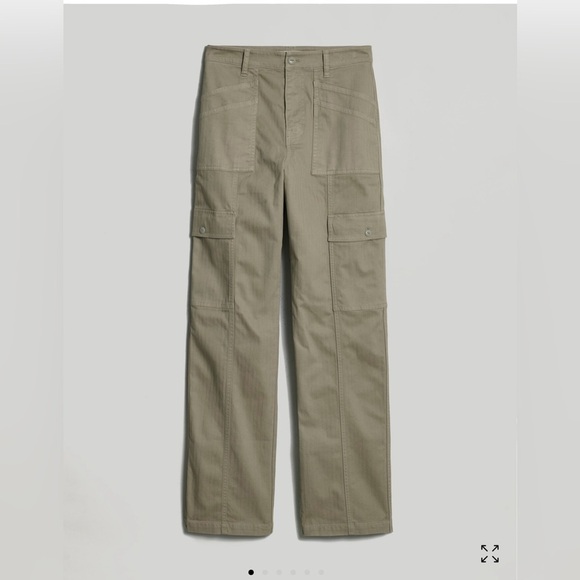 Madewell The Curvy Garment-Dyed '90s Straight Cargo Pant Khaki Size 26 - Picture 1 of 12